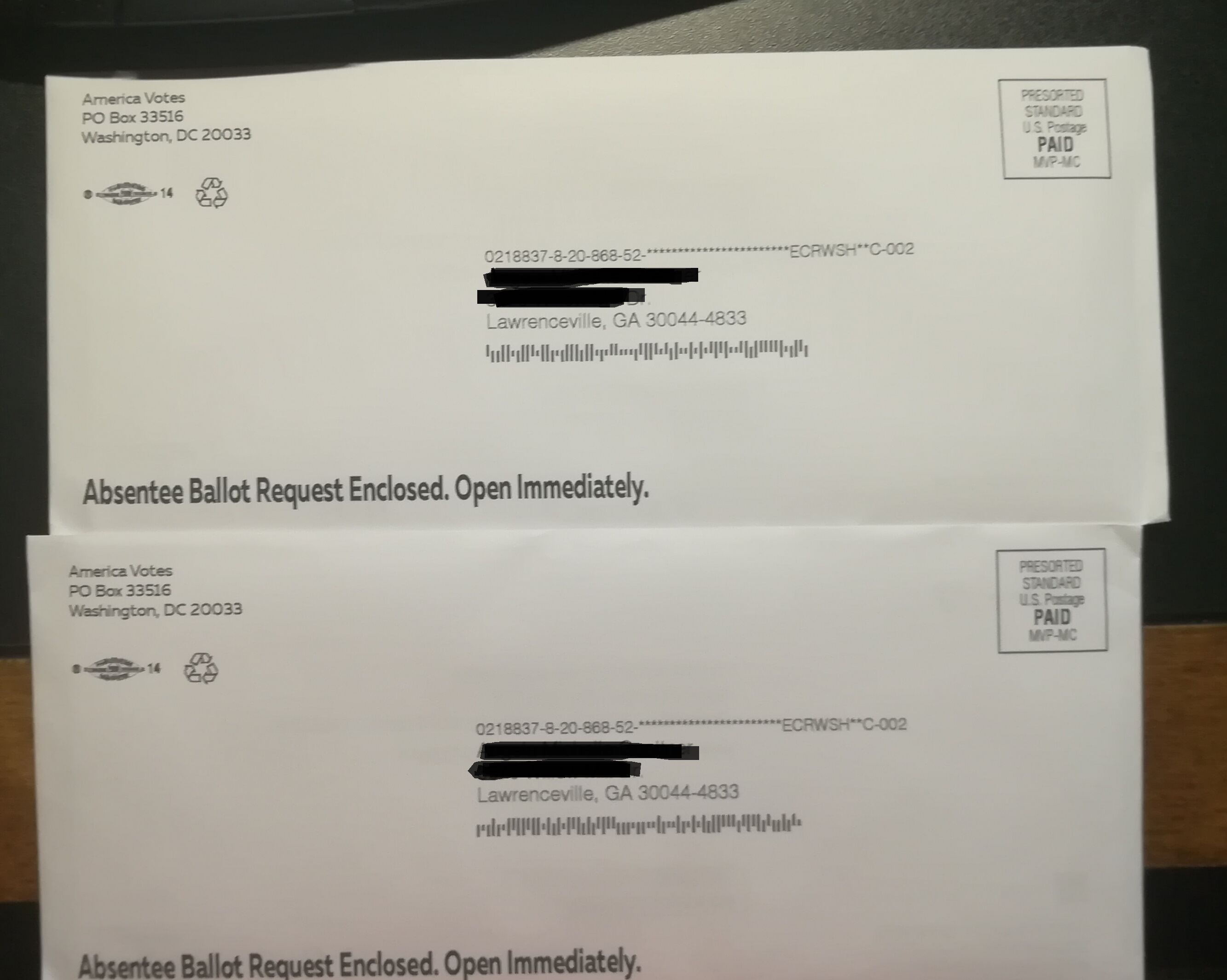 fraud absentee ballot request forms being mailed to GA voters