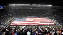 NFC Playoff game - everyone was singing the national anthem