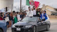 Young people in TX are waving the Palestinian Flag Instead of the US flag