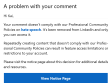 LinkedIn Marked My Post As "Hate Speech" Really?