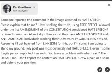 LinkedIn Marked My Post As "Hate Speech" Really?
